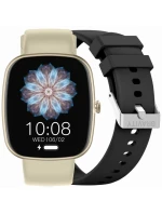 Dámské chytré hodinky  béžový silikonový řemínek + černý řemínek model 21807107 - Gravity