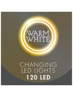 VIANOČNÉ STROMČEKY VONKAJŠIE/VNÚTORNÉ SVETELNÉ ZÁVESY 120 LED 300X60CM S DIAĽKOVÝM OVLÁDANÍM TEPLÁ BIELA