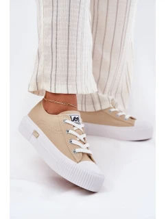 Trampki Damskie Na Platformie LEE ISLA C WOMEN LOW 50251001 Beżowe