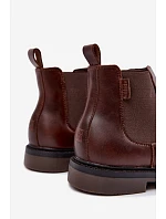 Pánské kožené boty Chelsea Big Star model 22386507 tmavě hnědé - Big Star Shoes