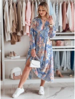 květinové maxi šaty světle modré Dstreet model 21986147 - FashionStreet