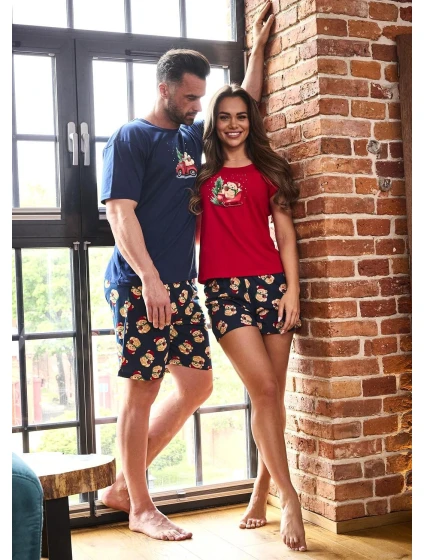 Cornette 628/432 Teddy 2 cr/r Vianočné dámske pyžamo S-2XL