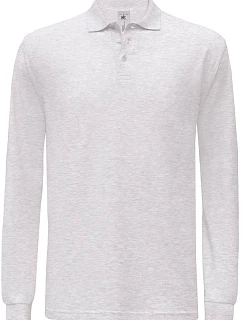 B&C LSL Piqué polo s dlouhým rukávem ash model 22484956