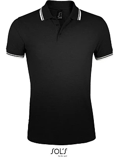 SOL'S Pasadena Men Pánské piqué polo model 22521822 black/white