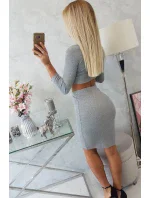 Souprava halenky a sukně šedá Souprava halenky a sukně šedá