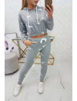 Sada s potlačou pištole šedá