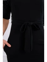 Šaty s krídlami na ramenách čiernej Šaty s krídlami na ramenách čiernej