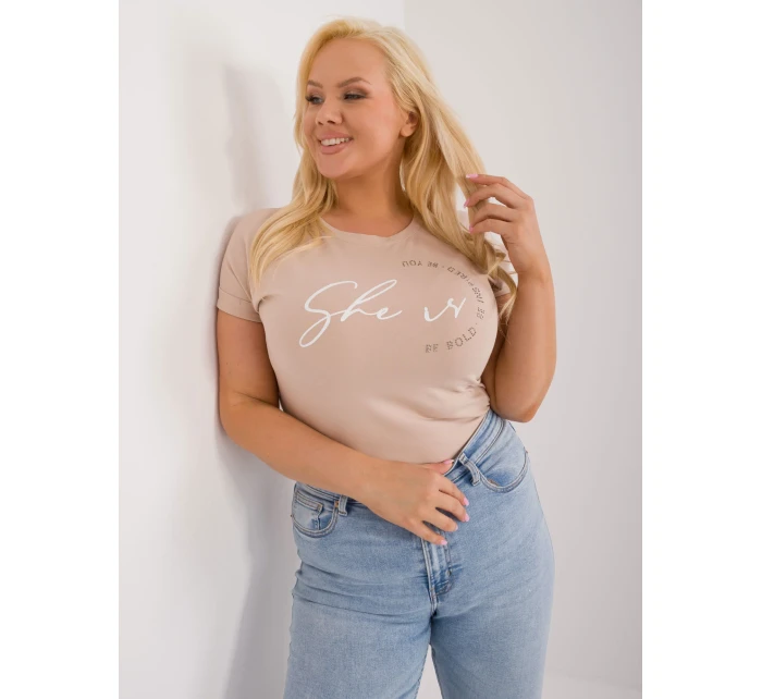 Tričko RV TS 9476.25 béžová Tričko RV TS 9476.25 béžová