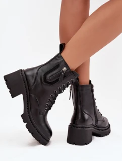 Dámska zateplená členková obuv Vinceza - čierna