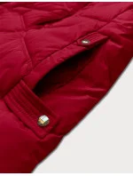 Zimowa kurtka damska z kapturem  bordowa model 21247959 - LHD