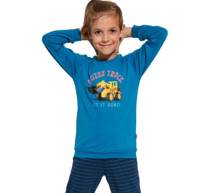 Chlapčenské pyžamo 478/117 Nákladné auto s buldozérom - CORNETTE Chlapčenské pyžamo 478/117 Nákladné auto s buldozérom - CORNETTE