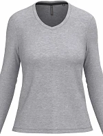 Kariban K 382 Dámske tričko s výstrihom do V a dlhými rukávmi 20.K382 oxford grey