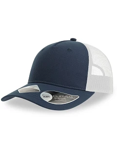 Atlantis Headwear Zion 5-panelová truckerová čiapka 33.0120 tmavomodrá/biela