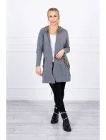 Mikina s ozdobnou páskou grafitová Mikina s ozdobnou páskou grafitová