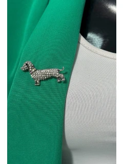 Brošňa Pes A-2-21-6 strieborná farba