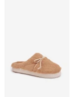 Kožešinové pantofle s mašlí Camel model 21772514 - Boto Kožešinové pantofle s mašlí Camel model 21772514 - Boto