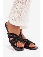 Dámské ploché černé pantofle model 22032007 - Boto