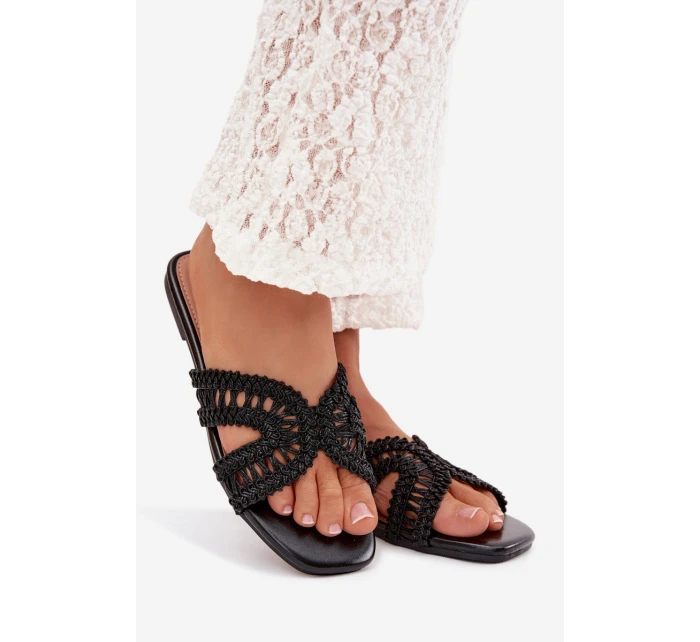 Dámské ploché černé pantofle model 22032007 - Boto