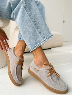 Polobotky z přírodního semiše model 22044821 Béžové - VINCEZA