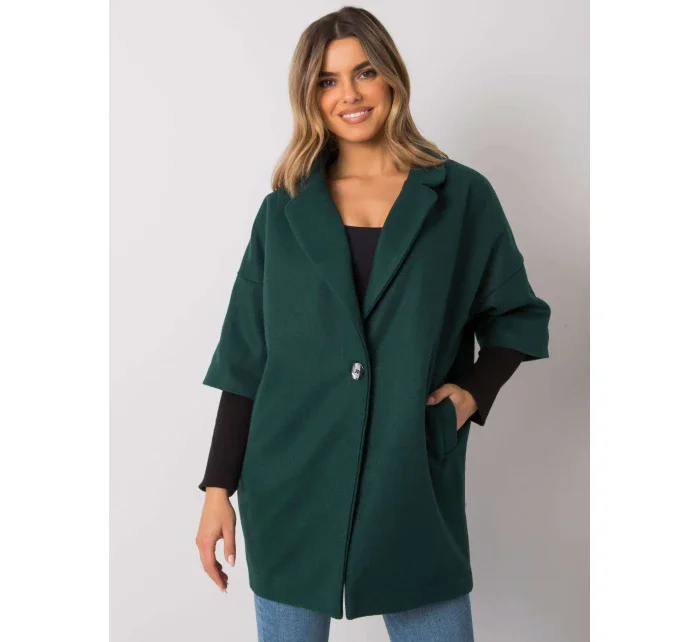 Dámský kabát CHA PL model 15859423 tmavě zelený - FPrice Dámský kabát CHA PL model 15859423 tmavě zelený - FPrice