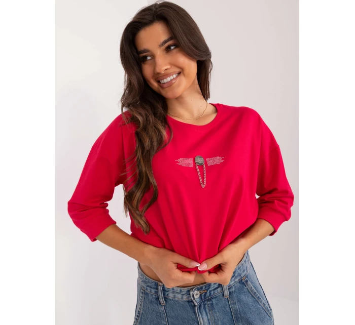 Bluzka RV BZ model 20180362 czerwony - FPrice Bluzka RV BZ model 20180362 czerwony - FPrice