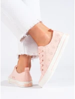 Trendy tenisky ružové dámske bez podpätku Trendy tenisky ružové dámske bez podpätku