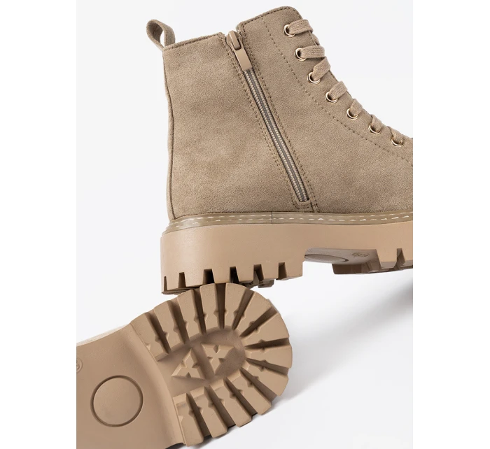 Klasické kotníčkové boty hnědé dámské platforma Klasické kotníčkové boty hnědé dámské platforma