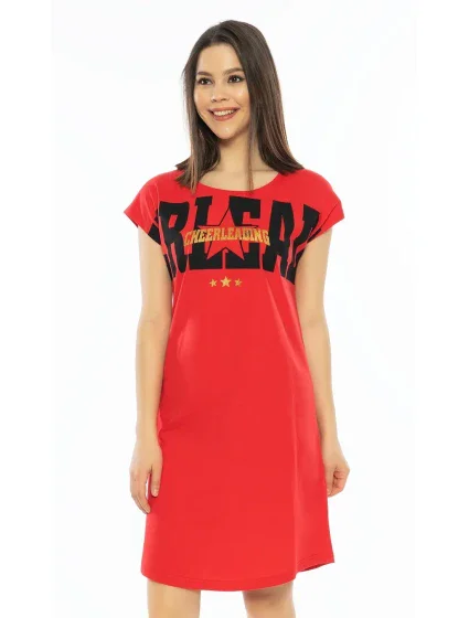 Dámská noční košile s krátkým rukávem model 15254864 - Vienetta Dámská noční košile s krátkým rukávem model 15254864 - Vienetta