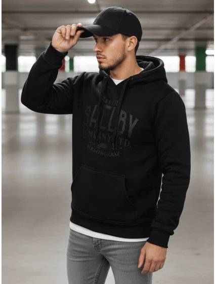 Pánská zateplená mikina s kapucí černá Dstreet model 21992999 - FashionStreet