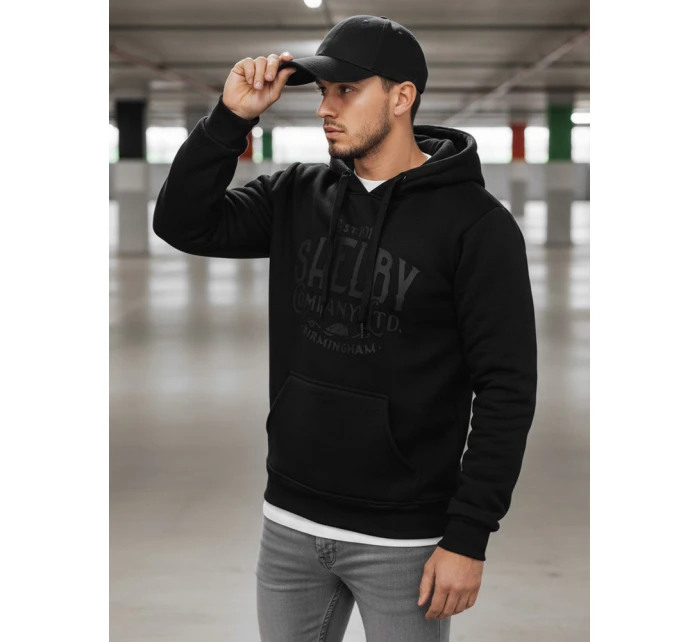 Pánská zateplená mikina s kapucí černá Dstreet model 21992999 - FashionStreet