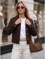 Kurtka jeansowa damska przejściowa brązowa model 22341145 - FashionStreet