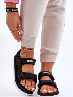 Damskie Sportowe Sandały Na Platformie Big Star LL274789 Czarne