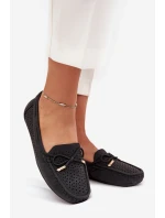 Mokasyny Damskie Z Ażurowym Wzorem I Wiązaniem Czarne Mirisa Mokasyny Damskie Z Ażurowym Wzorem I Wiązaniem Czarne Mirisa