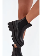 Zateplené dámské boty na platformě černé model 21706677 - Boto