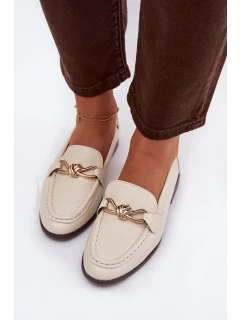 Dámské loafersy s ozdobným detailem světle béžové Rosynne