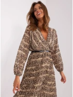 Šaty DHJ SK 10536N 5.03P čierna a béžová