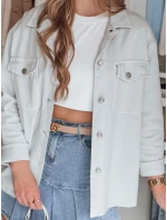 Dámská košilová bunda světle šedá Dstreet model 21987111 - FashionStreet