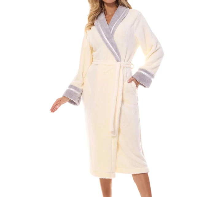 Dámský župan 2409 model 20976368 cream - L&L Dámský župan 2409 model 20976368 cream - L&L
