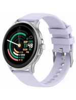 Dámske inteligentné hodinky GRAVITY GT12-6 Purple Silicone Strap + Silver Bracelet Dámske inteligentné hodinky GRAVITY GT12-6 Purple Silicone Strap + Silver Bracelet