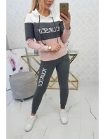 Súprava s potlačou vo farbe ecru+graphite