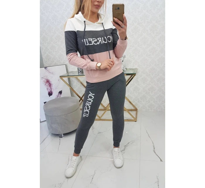 Súprava s potlačou vo farbe ecru+graphite