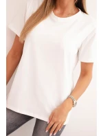 Dámská bavlněná blůza model 21308409 střihu ecru - K-Fashion Dámská bavlněná blůza model 21308409 střihu ecru - K-Fashion