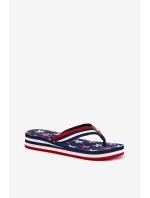 Dámské žabky na klínu Big Star model 21693870 tmavě modré - Big Star Shoes