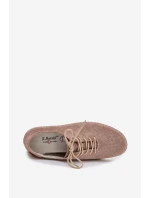 Dámské polobotky z přírodního semiše model 22013896 tmavě béžové - S.Barski Dámské polobotky z přírodního semiše model 22013896 tmavě béžové - S.Barski