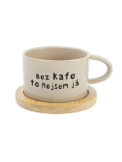BEZ KAFE TO NEJSEM JÁ - krémový hrníček makronka 200 ml