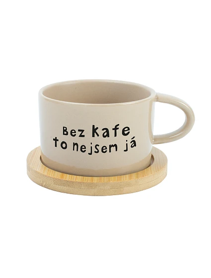 BEZ KAFE TO NEJSEM JÁ - krémový hrníček makronka 200 ml