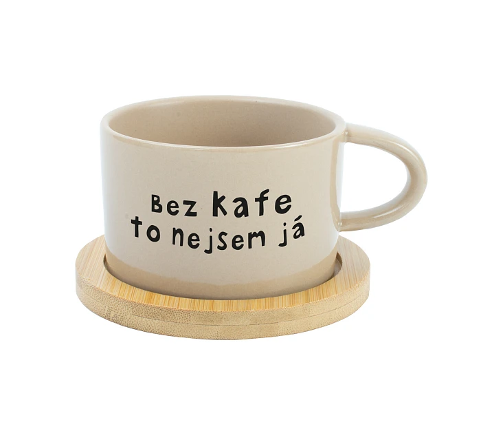 BEZ KAFE TO NEJSEM JÁ - krémový hrníček makronka 200 ml