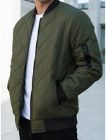 Pánska prešívaná bunda bomber zelená TX2216 Pánska prešívaná bunda bomber zelená TX2216