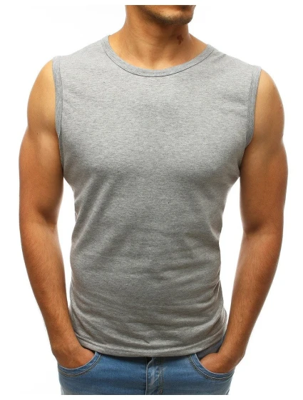 Pánské tílko bez potisku světle šedé model 21962203 - Dstreet