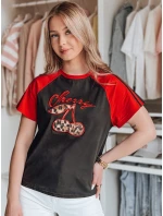 Dámske tričko s 3D efektom CEKINKA black FashionStreet RY2865